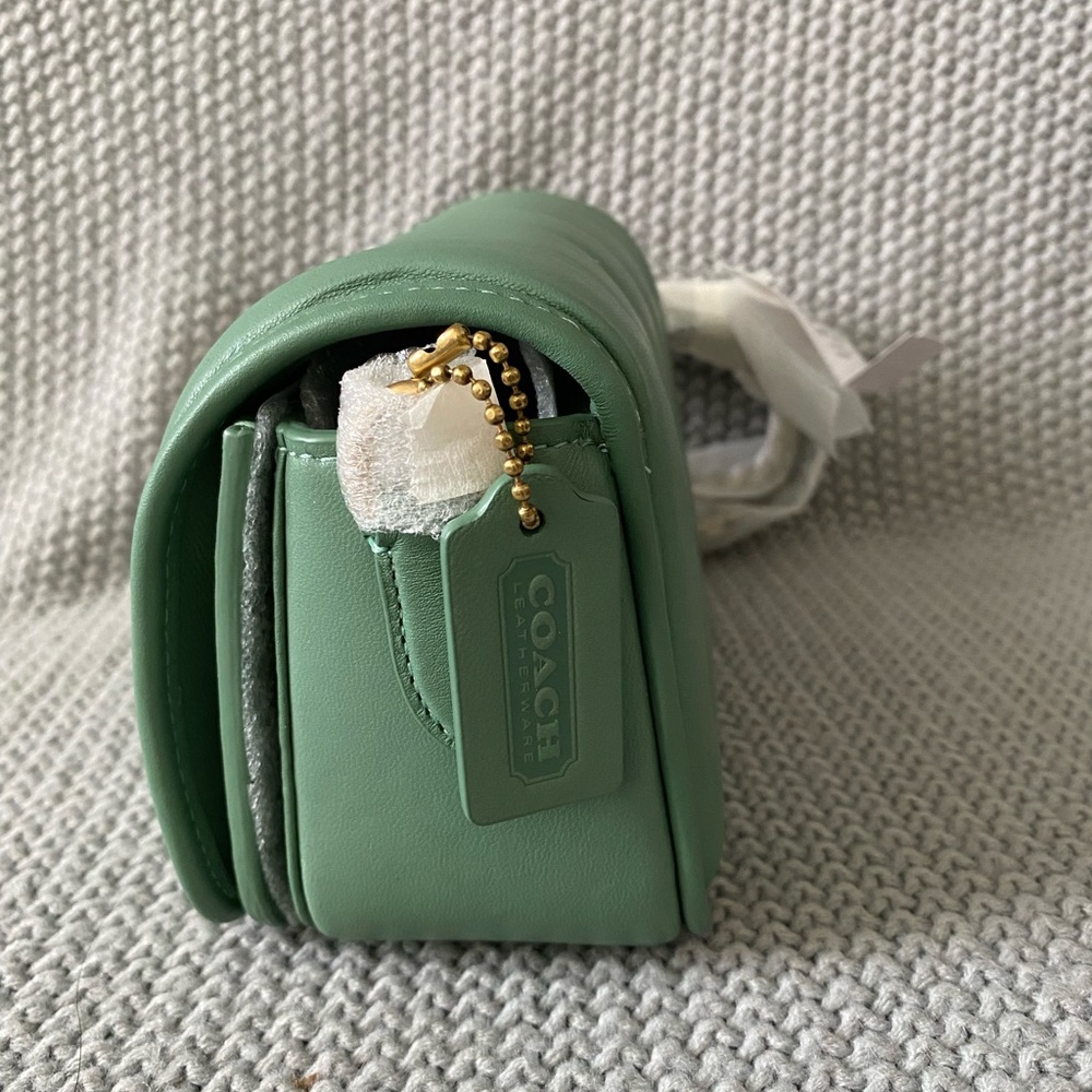 Coach Quilted Dinky 18 in Washed Green NWT - Picture 9 of 16